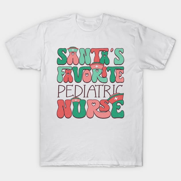 Santa's Favorite Pediatric Nurse T-Shirt by MZeeDesigns